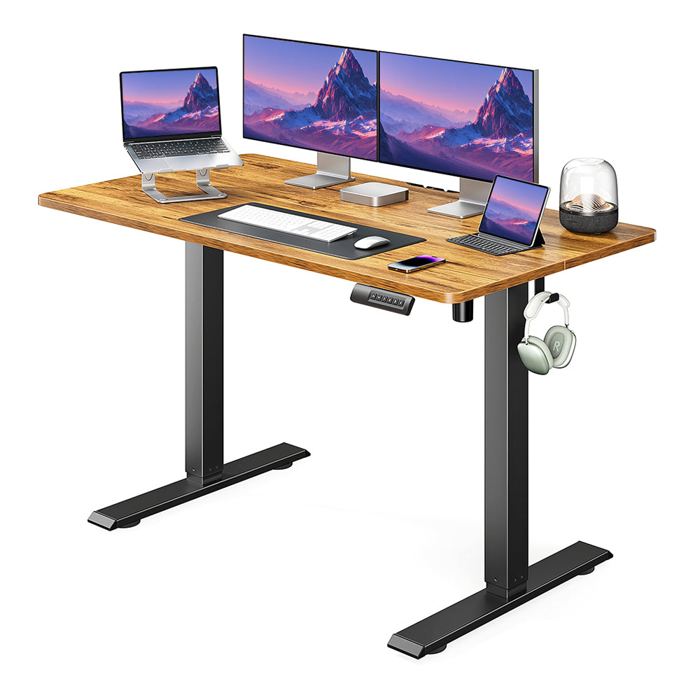 Electric Standing Desk 55"x28" with Drawers & 4 Memory Heights