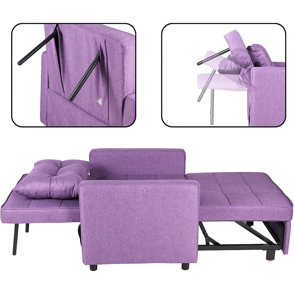 3-in-1 Convertible Sofa Bed Chair, Recliner Sleeper for Small Spaces