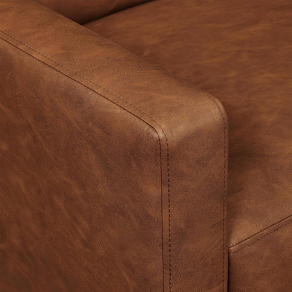 Mid-Century Modern Fabric Recliner Chair, Tufted Adjustable Sofa