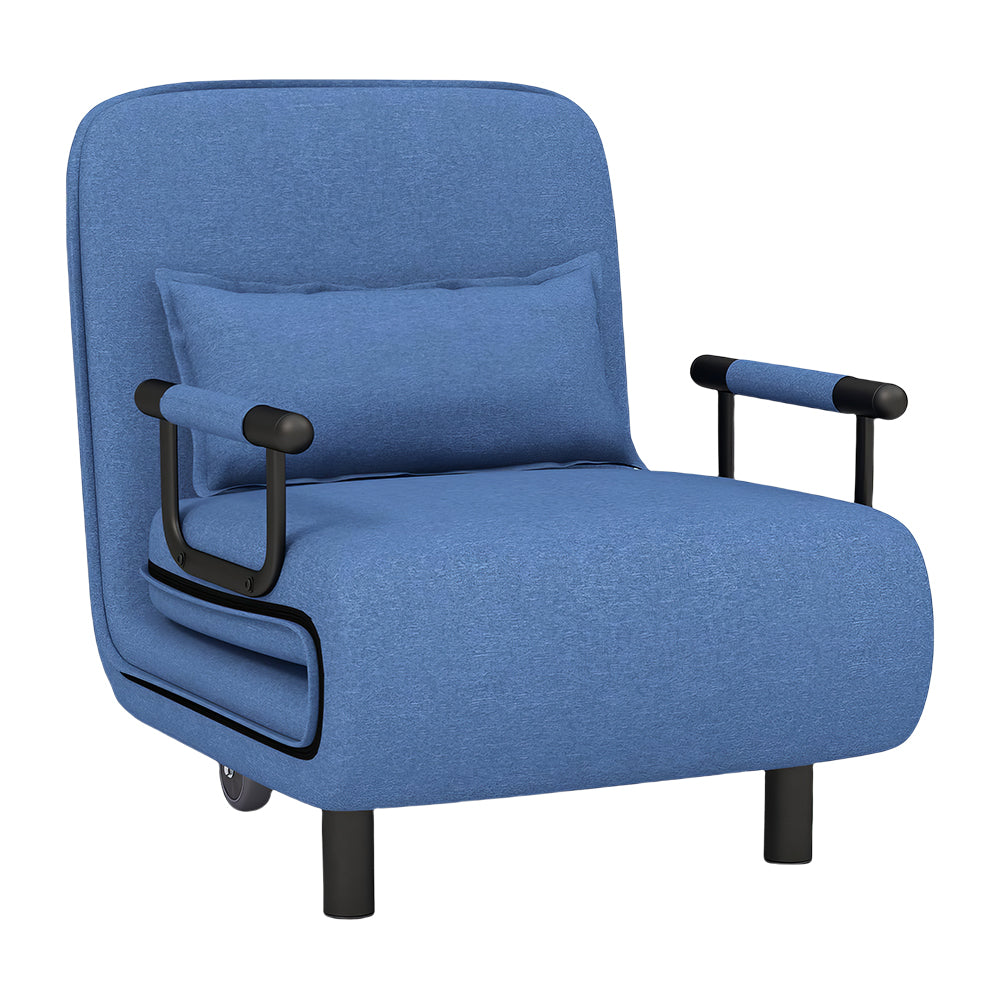 26.5" Folding Sofa Bed Chair, 5-Position Adjustable Recliner