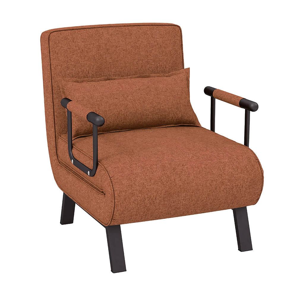 4-in-1 Convertible Sofa Bed Chair with Pillow, Adjustable Recliner