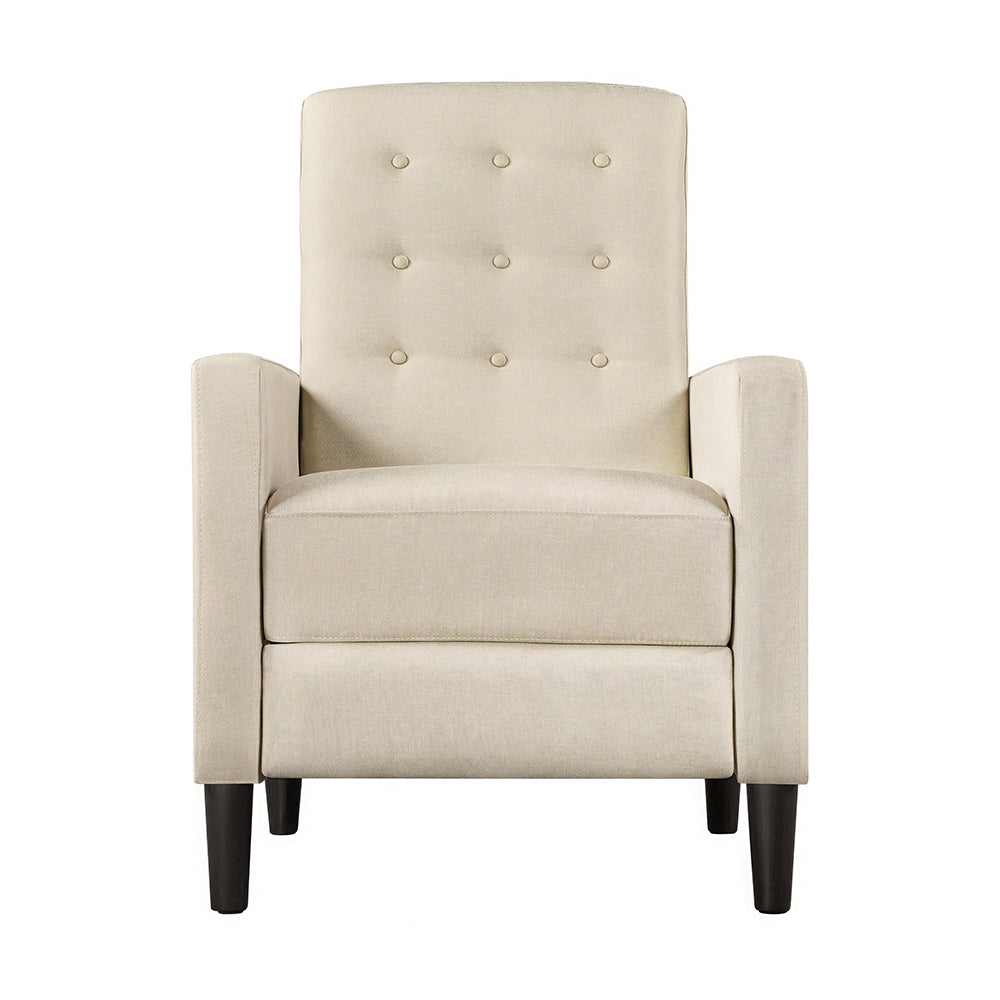 Mid-Century Modern Fabric Recliner Chair, Tufted Adjustable Sofa