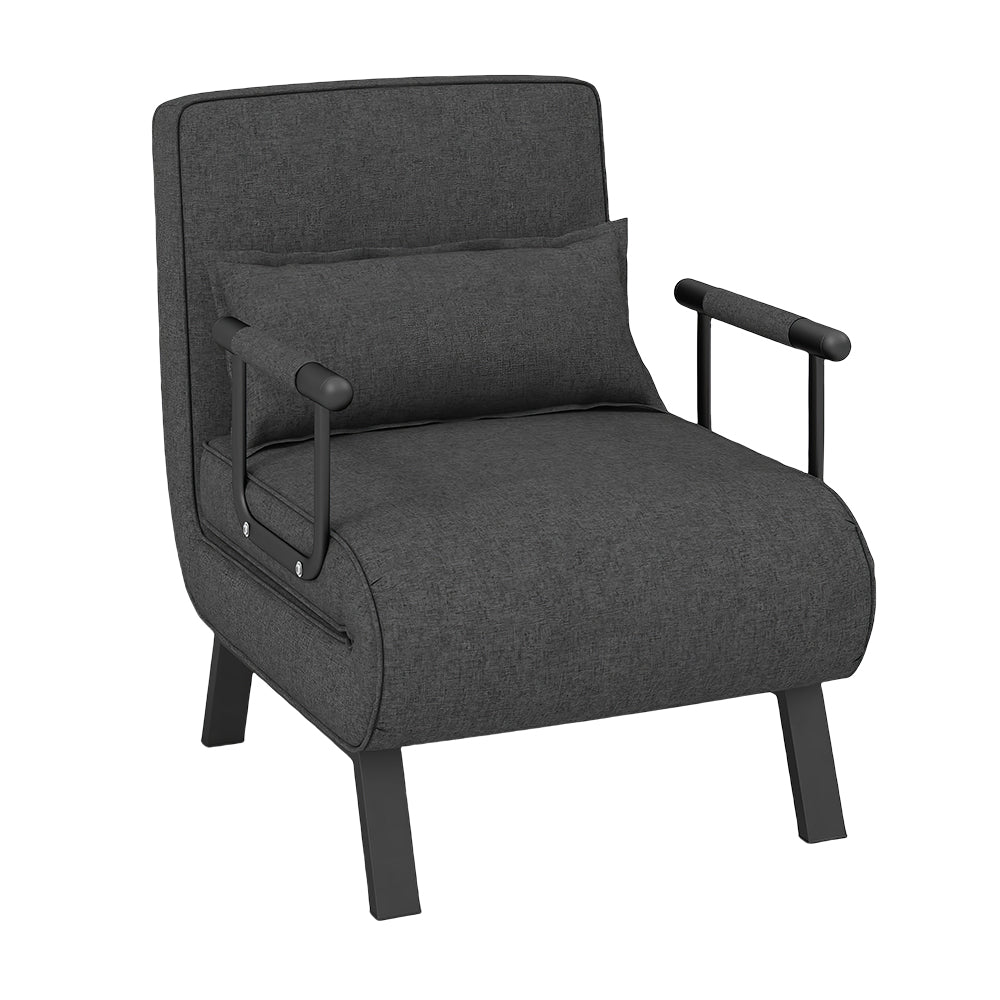 4-in-1 Convertible Sofa Bed Chair with Pillow, Adjustable Recliner