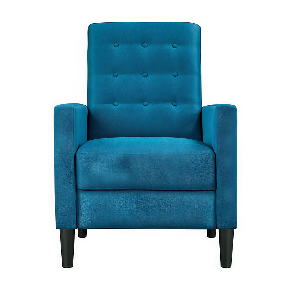 Mid-Century Modern Fabric Recliner Chair, Tufted Adjustable Sofa