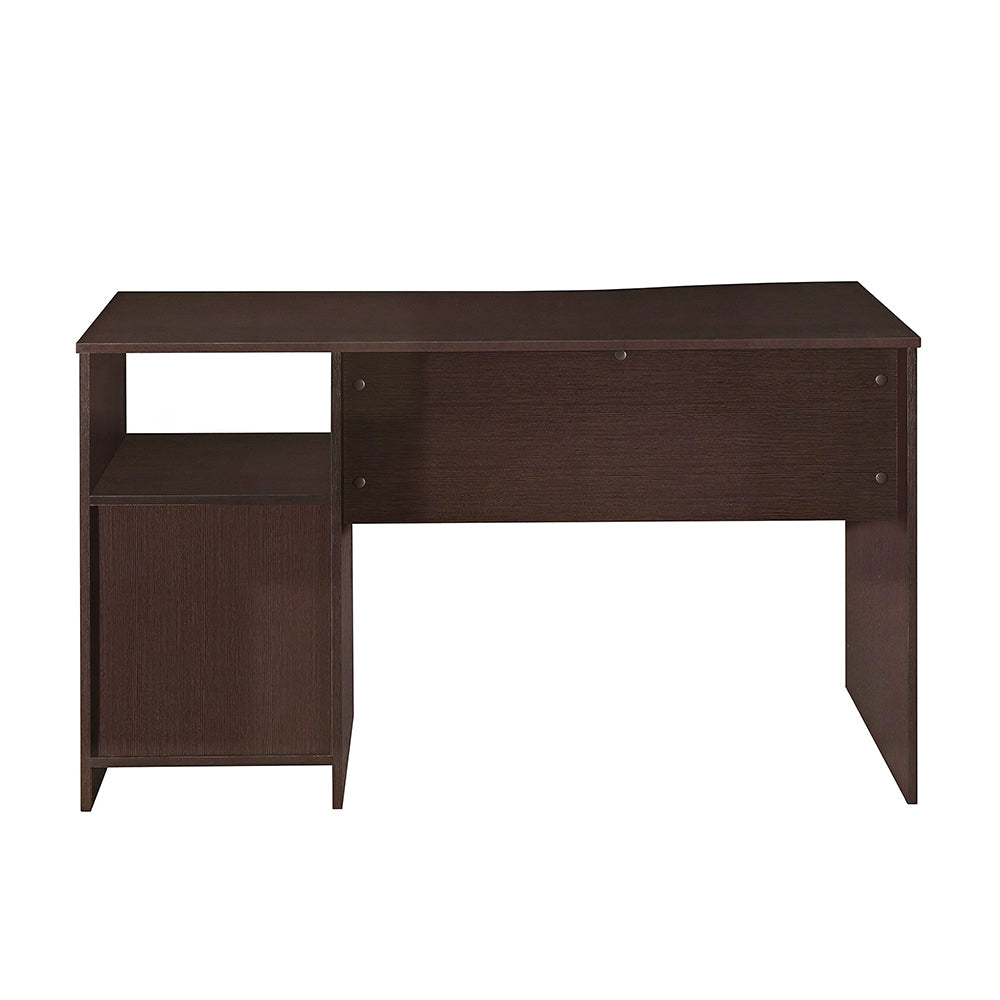 Classic Computer Desk with 3 Drawers & Side Shelf, Wenge Finish