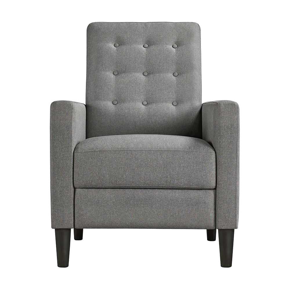 Mid-Century Modern Fabric Recliner Chair, Tufted Adjustable Sofa