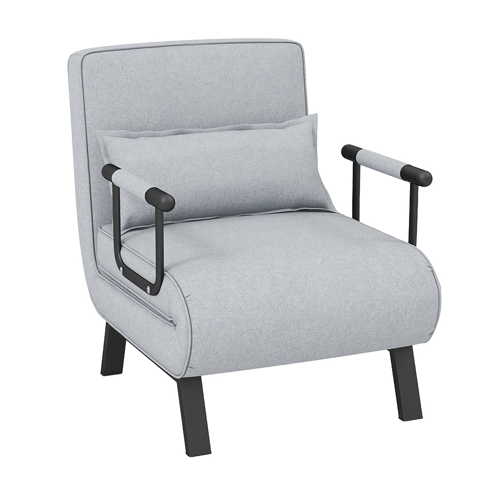 4-in-1 Convertible Sofa Bed Chair with Pillow, Adjustable Recliner