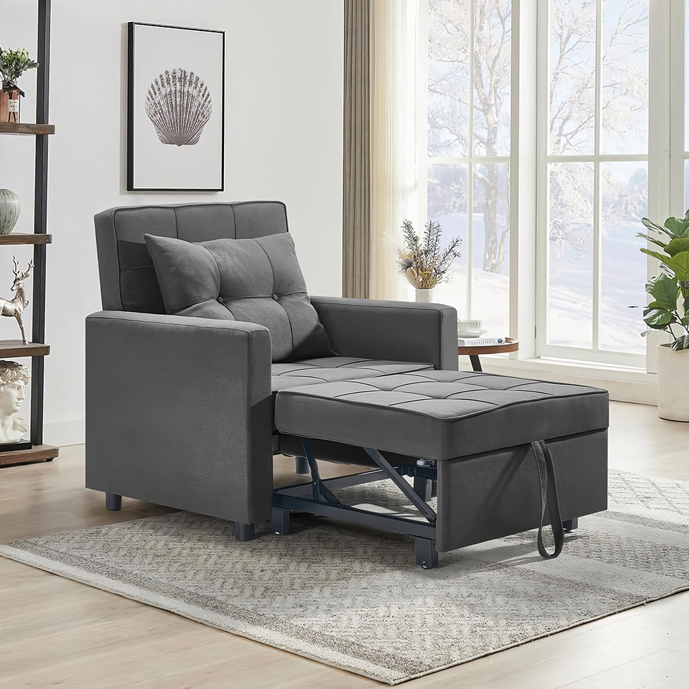 3-in-1 Convertible Sofa Bed Chair, Recliner Sleeper for Small Spaces