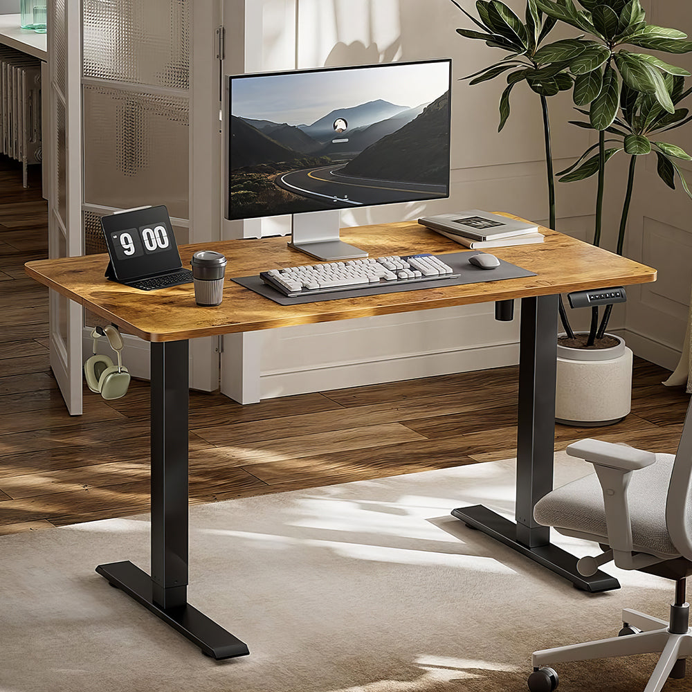 Electric Standing Desk 55"x28" with Drawers & 4 Memory Heights