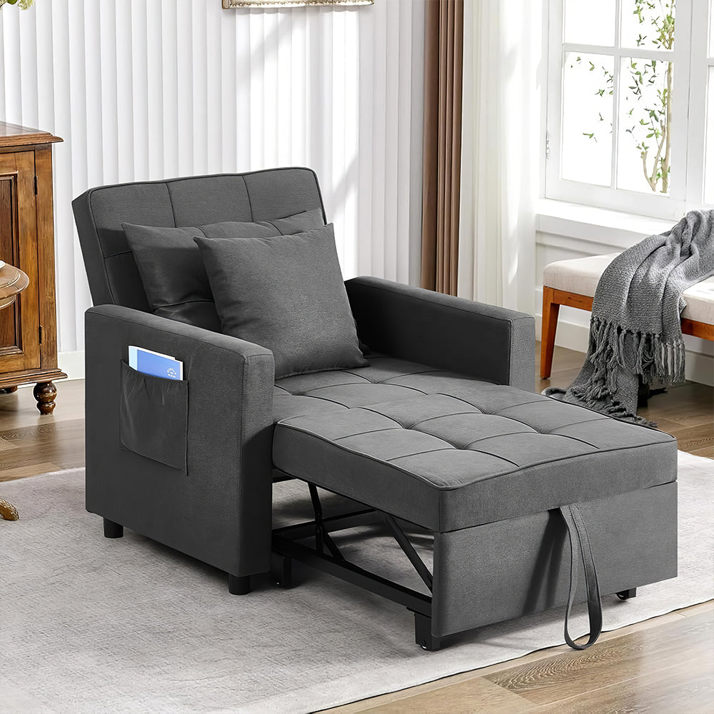 3-in-1 Convertible Sofa Bed Chair, Recliner Sleeper for Small Spaces
