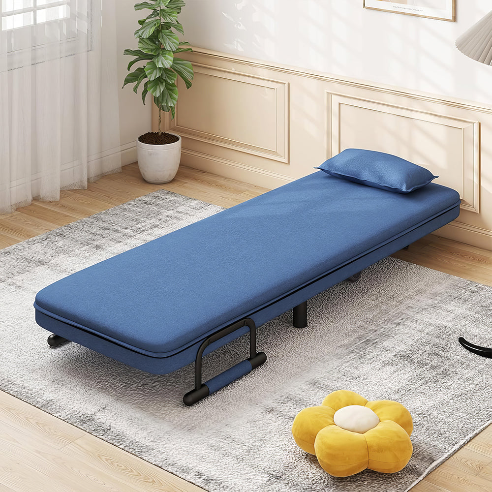 26.5" Folding Sofa Bed Chair, 5-Position Adjustable Recliner